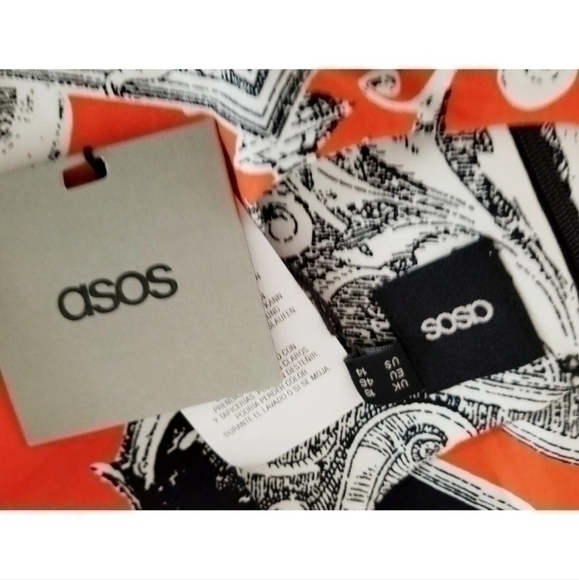 💥NWT💥 ASOS ORANGE SHIFT DRESS SZ 14 - Picture 3 of 4
